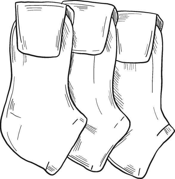 Socks coloring page image