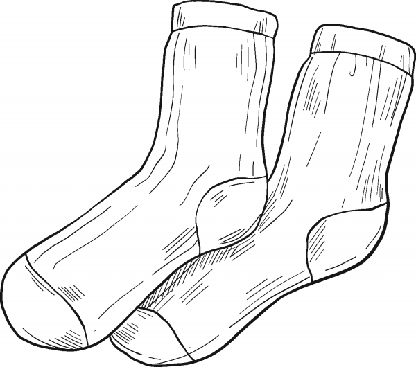 Socks coloring page image
