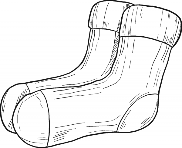 Socks coloring page image