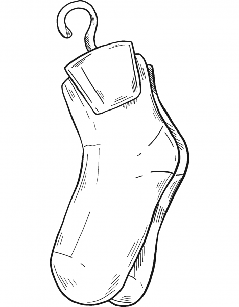 Socks coloring page image