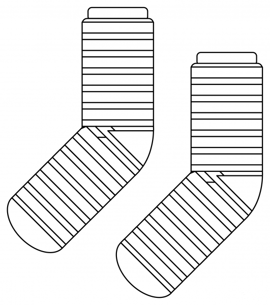 Socks coloring page image