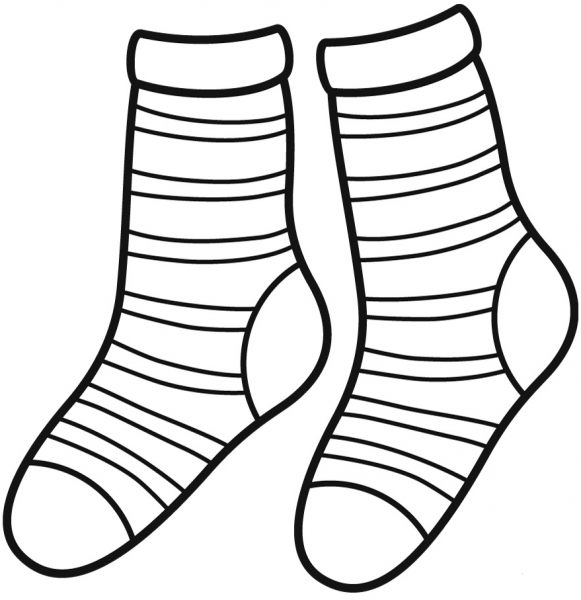 Socks coloring page image