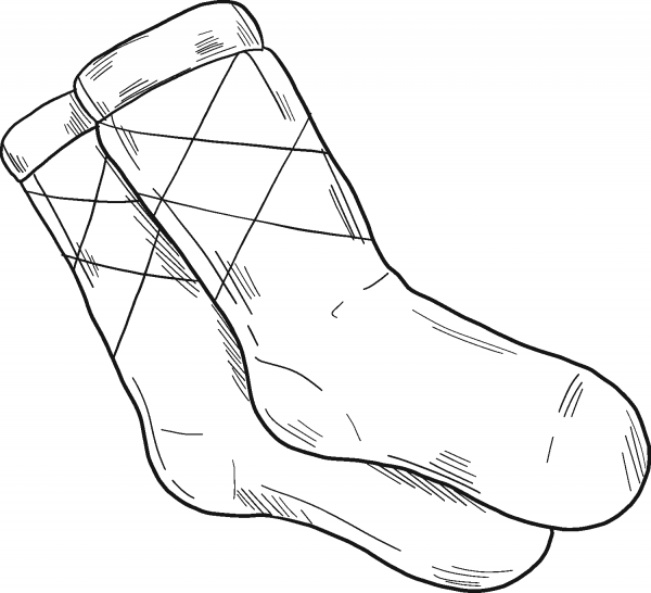 Socks coloring page image