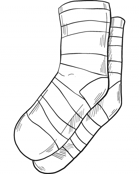 Socks coloring page image