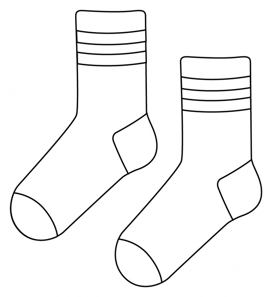 Socks Emoji coloring page image