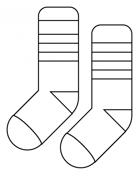 Socks Emoji coloring page image