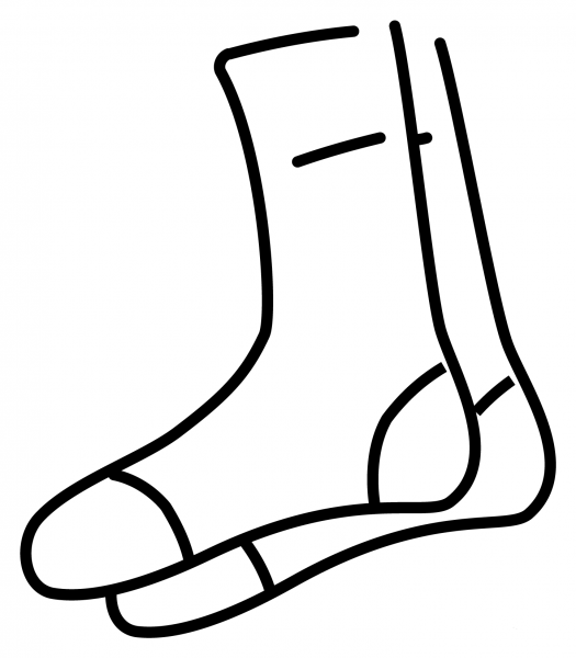 Socks Emoji coloring page image