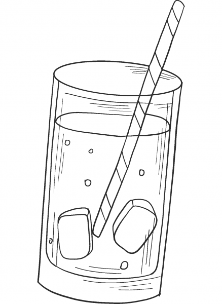 Soda Glass coloring page image