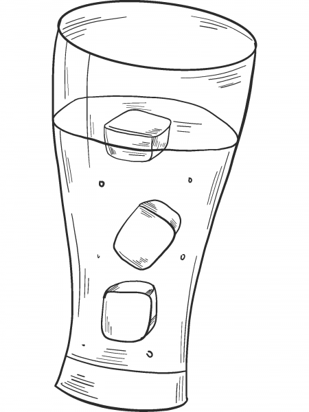 Soda Glass coloring page image