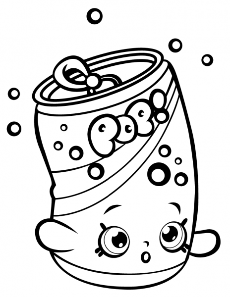 Soda Pops Shopkin coloring page image