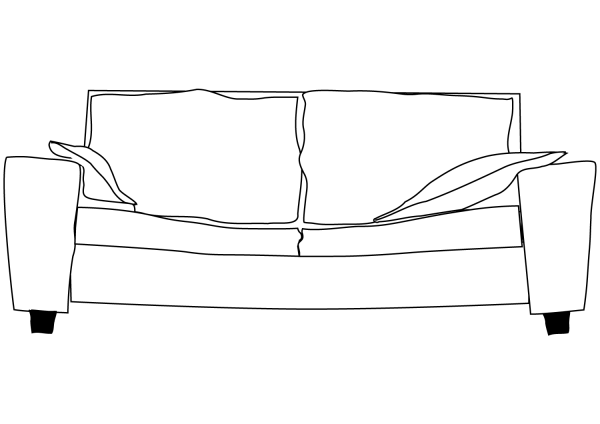 Sofa coloring page image