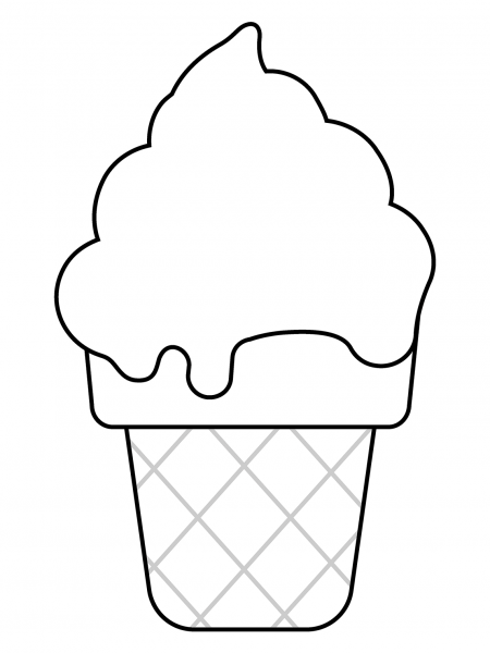 Soft Ice Cream Emoji coloring page image