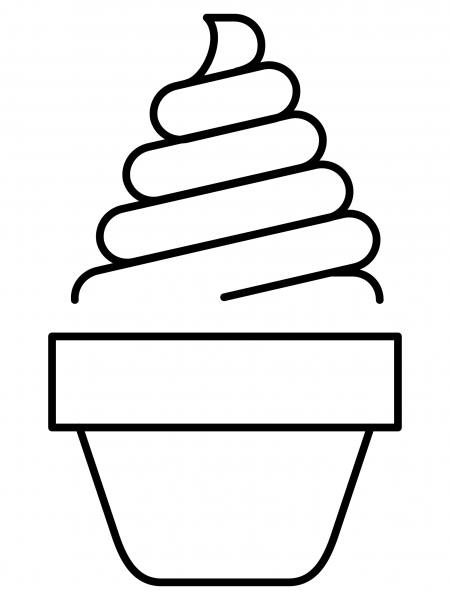 Soft Ice Cream Emoji coloring page image
