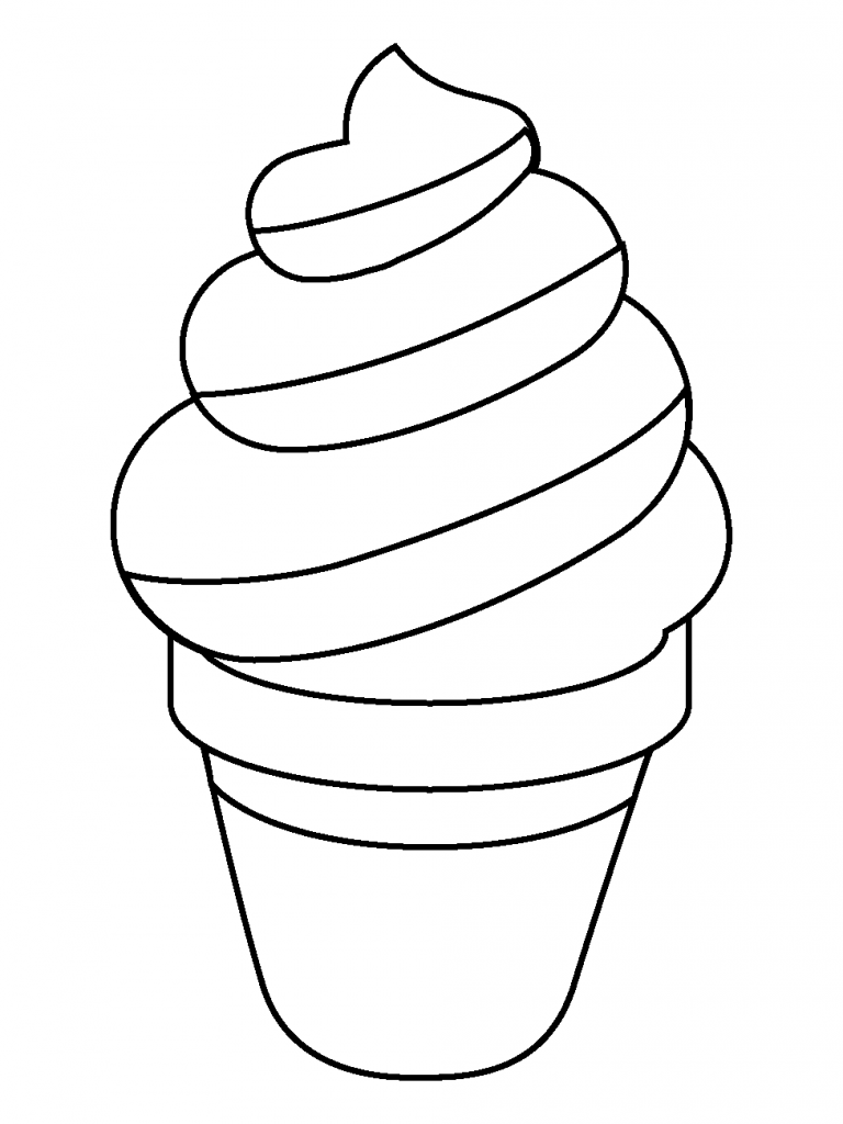 Soft Ice Cream Emoji coloring page - ColouringPages