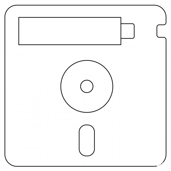 Soft Shell Floppy Emoji coloring page image