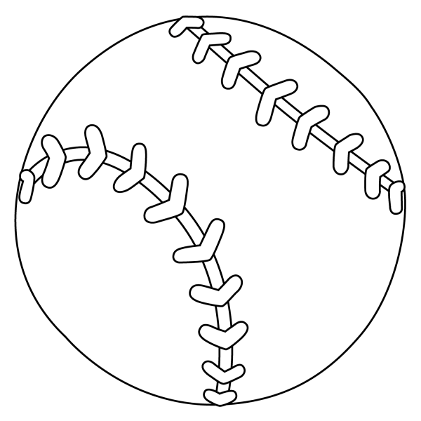 Softball Emoji coloring page image