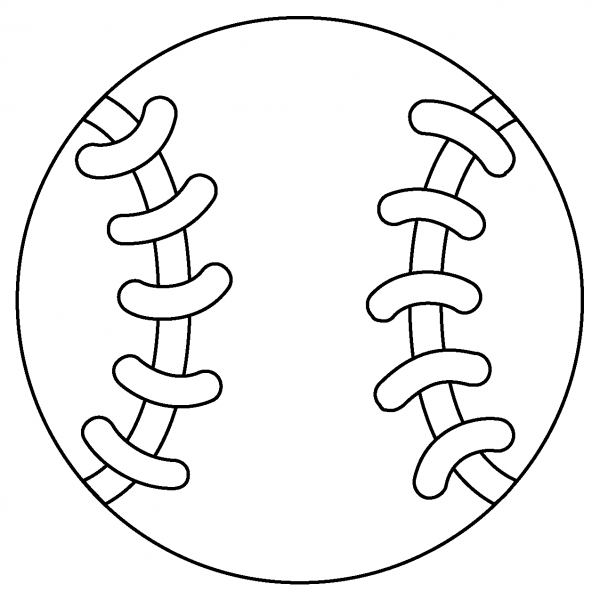 Softball Emoji coloring page image