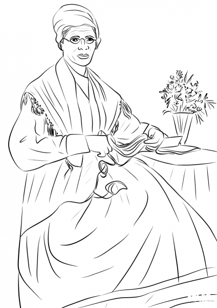 Sojourner Truth coloring page image
