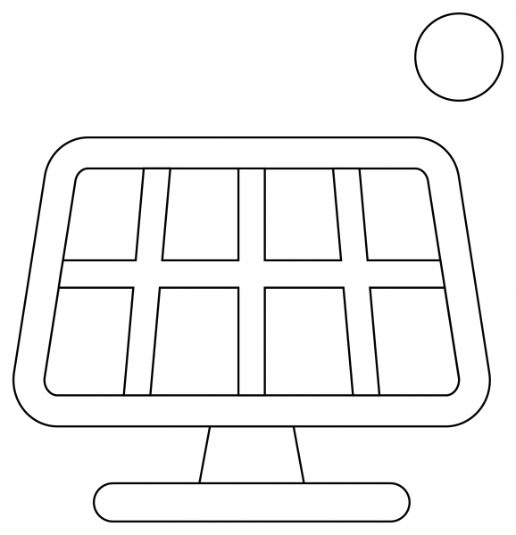 Solar Panel coloring page image