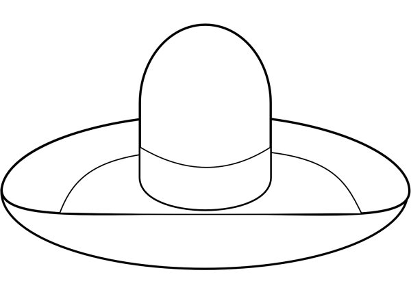 Sombrero coloring page image