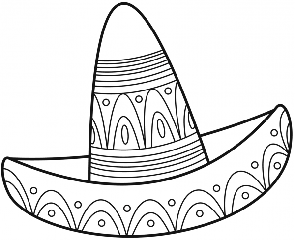Sombrero coloring page image