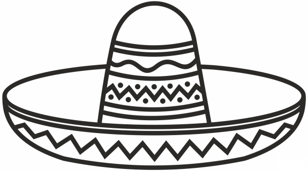 Sombrero coloring page image
