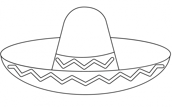 Sombrero coloring page image
