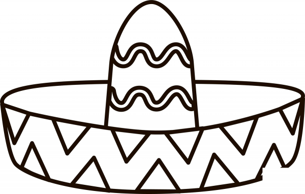 Sombrero coloring page image