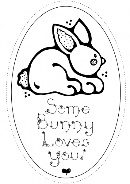 Some Bunny Loves You coloring page image
