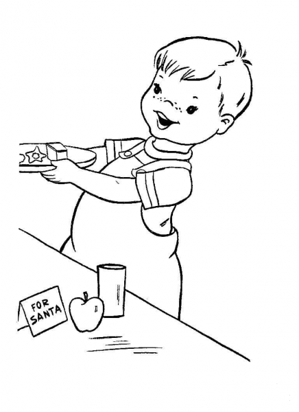 Some Goodies For Santa  coloring page image