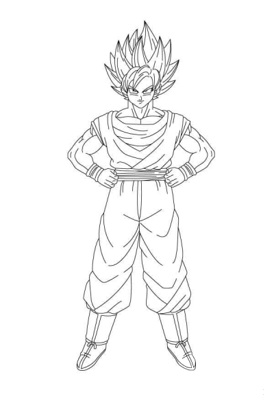 Son Goku coloring page image