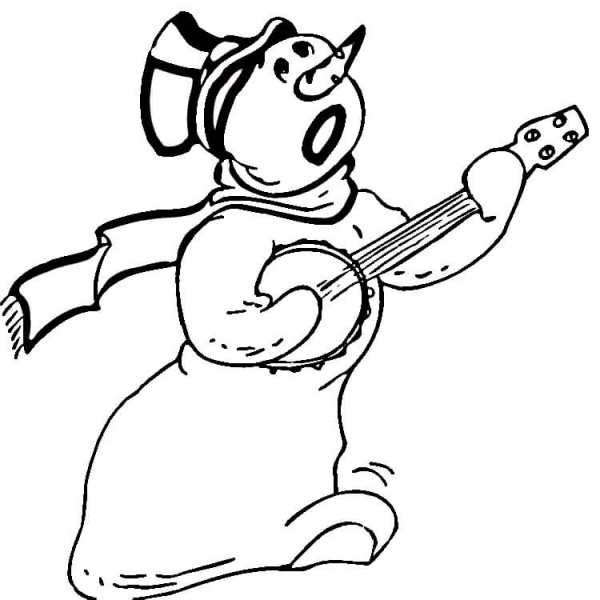Song for Snowlady  coloring page image