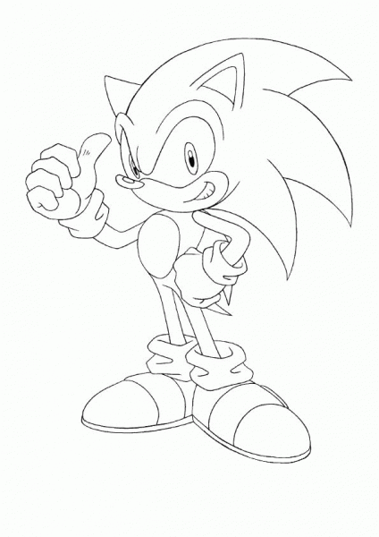 Sonic The Hedgehog coloring page image