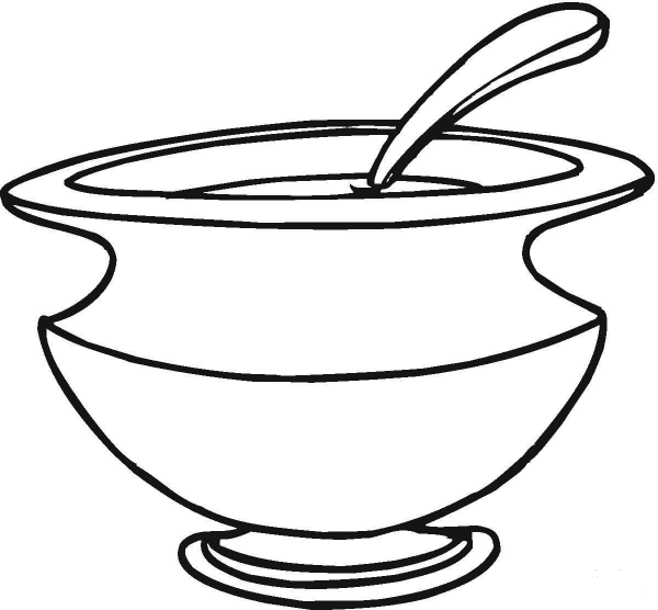 Soup Dish  coloring page image