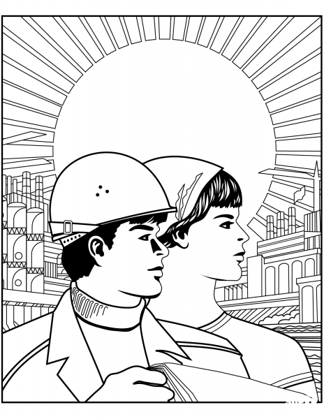 Soviet Union Poster coloring page image