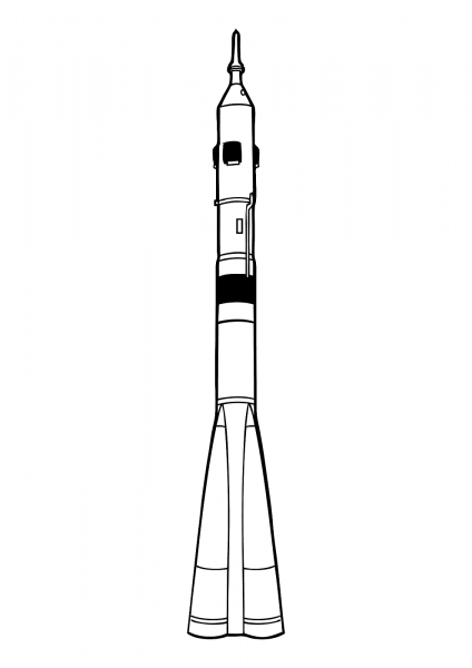 Soyuz Rocket Launcher coloring page image