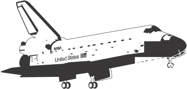 Space Shuttle  coloring page image