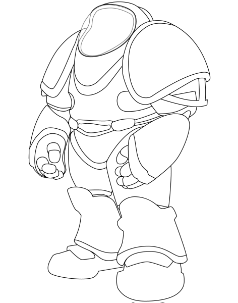 Space Suit coloring page image