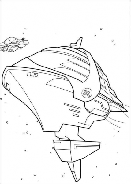 Spaceship  coloring page image