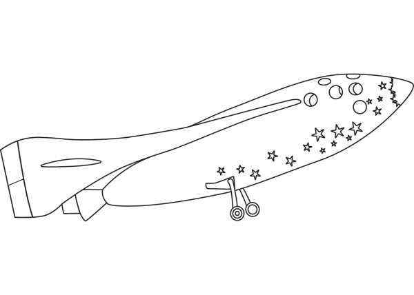 SpaceShipOne coloring page image