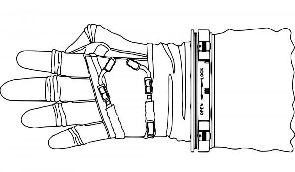 Spacesuit Glove coloring page image