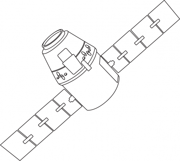 SpaceX Dragon coloring page image