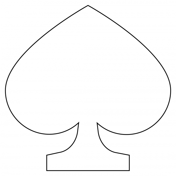 Spade Suit coloring page image