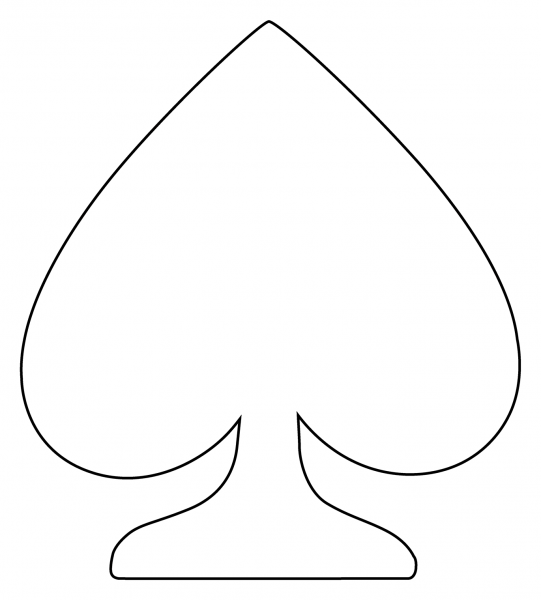 Spade Suit Emoji coloring page - ColouringPages