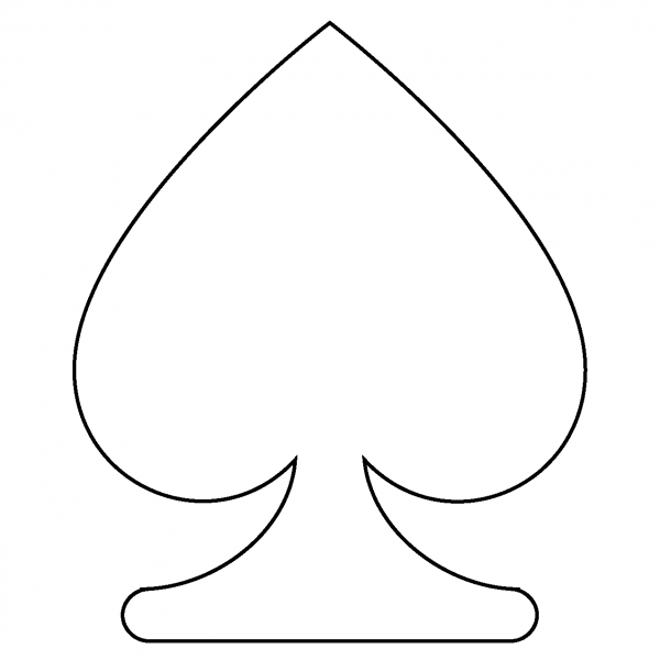 Spade Suit Emoji coloring page image