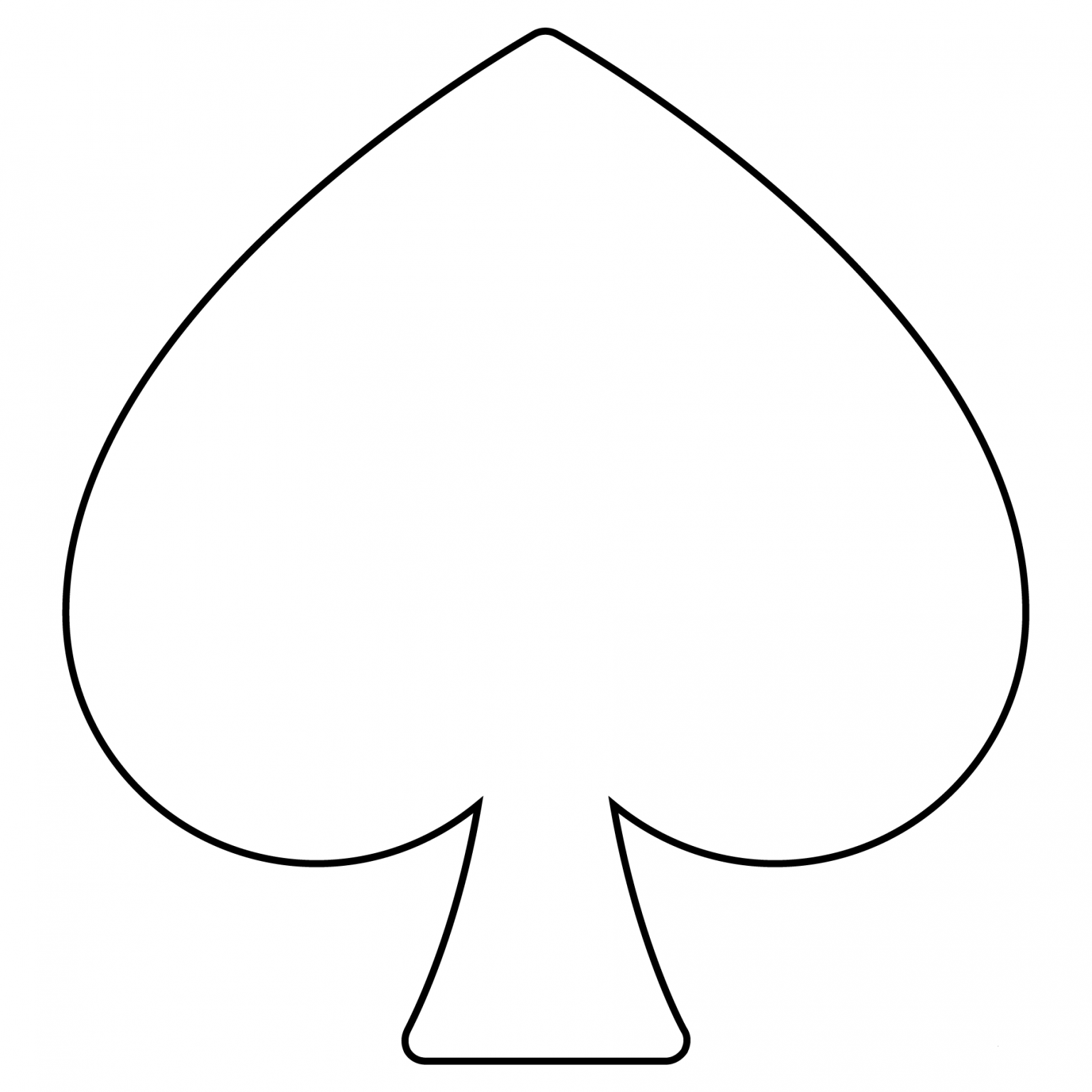 Spade Suit Emoji coloring page - ColouringPages