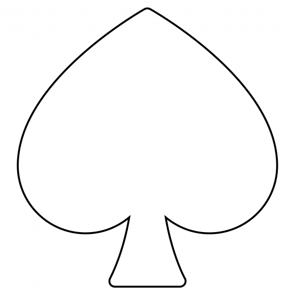Spade Suit Emoji coloring page image