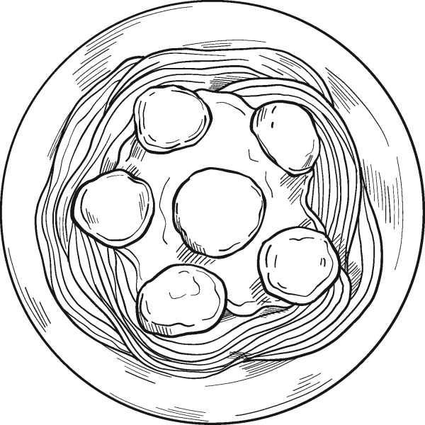 Spaghetti coloring page image