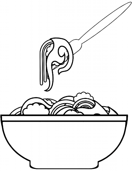 Spaghetti coloring page image