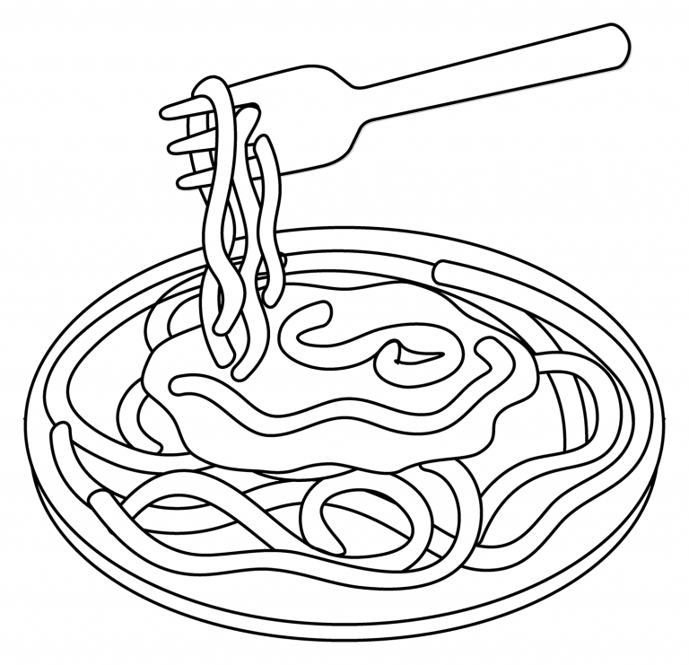 Spaghetti Emoji coloring page - ColouringPages